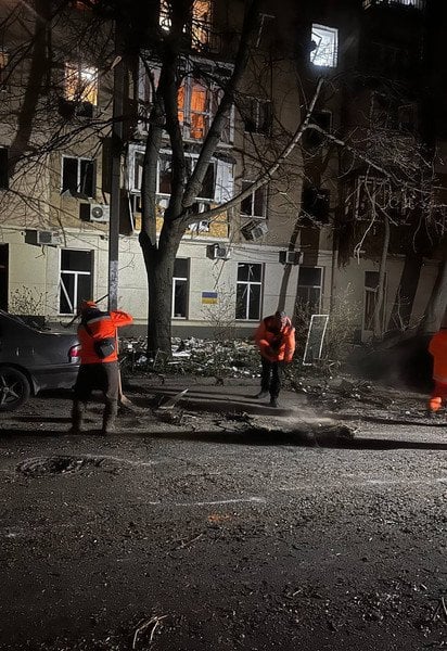 Последствия обстрела Одессы