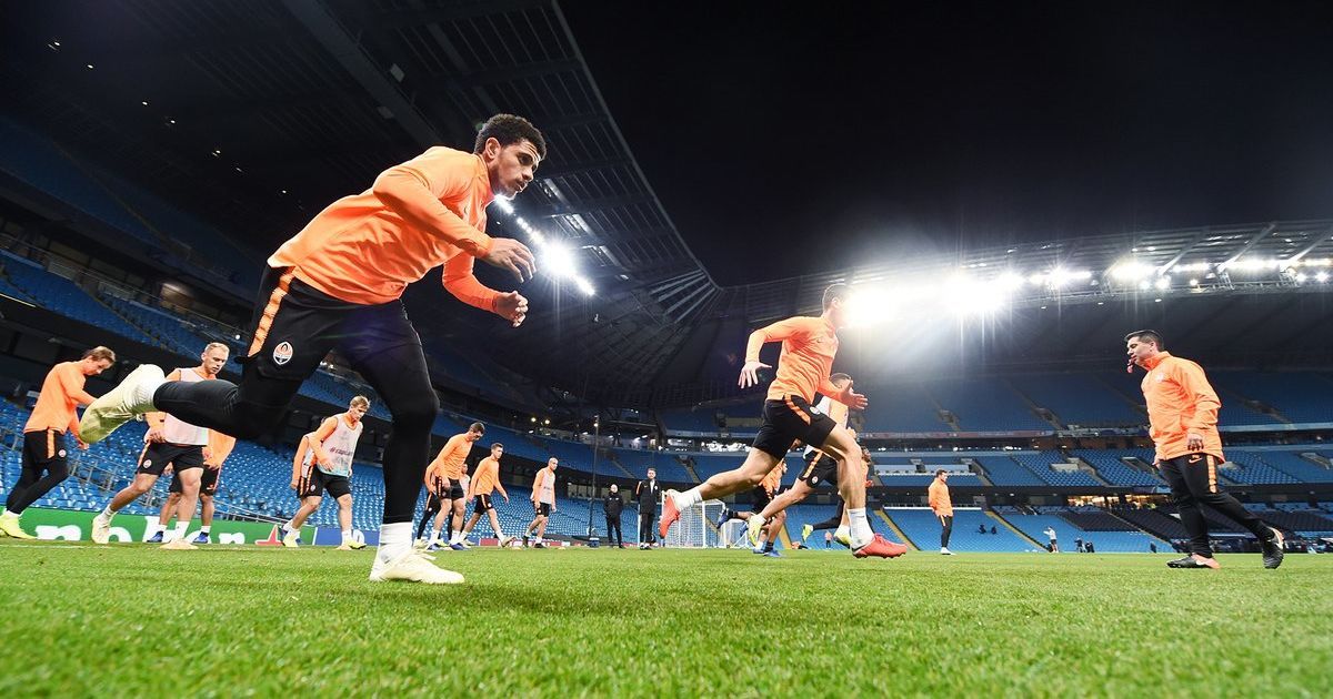 "Шахтер" размялся на "Этихад" перед боем с "Манчестер Сити"