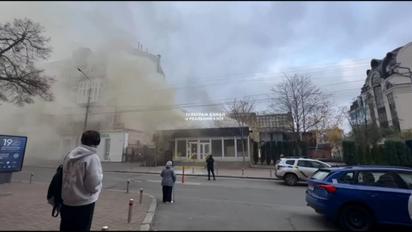 В центре Киева вспыхнул пожар