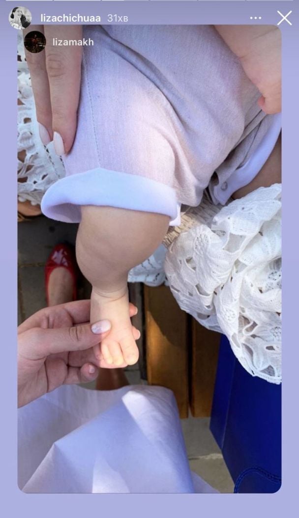 Жена Ираклия Макацария с сыном / © instagram.com/lizachichuaa