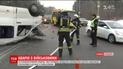 Под Киевом перевернулся автобус с военными