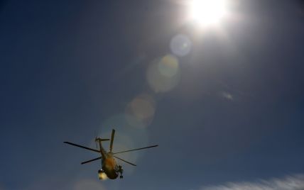 В Кременчуге во время тренировочного полета упал вертолет