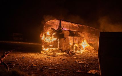 Все в огне: появились жуткие фото последствий атаки россиян по Соломенскому району Киева