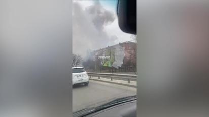 На Подоле произошел сильный пожар из-за короткого замыкания