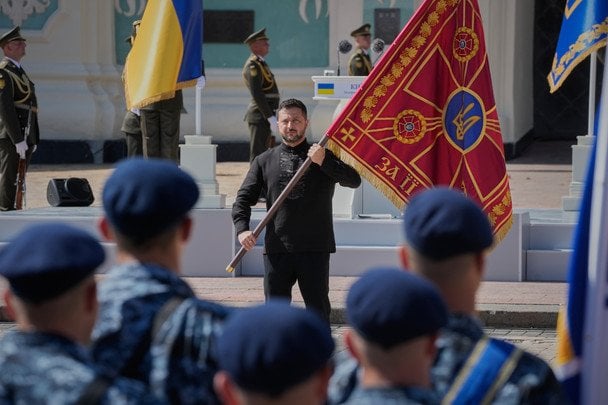 24 серпня. Президент Володимир Зеленський під час урочистостей до Дня Незалежності. / © Associated Press