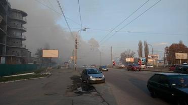 пожежа на Петрівці в Києві_1 / © Павел Скала / Facebook