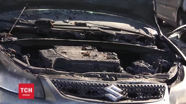 В Киеве ночью сгорели шесть автомобилей