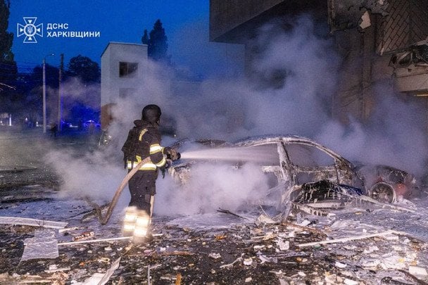 Последствия обстрела Харькова