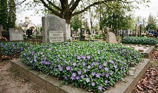 Барвінок на могилі