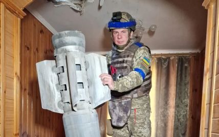 Дмитро Комаров показав моторошне фото з російською ракетою на кухні житлового будинку на Харківщині