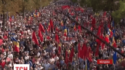 В центре Кишинева прошел пророссийский митинг