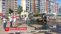 Во Львове дотла выгорел маршрутный микроавтобус