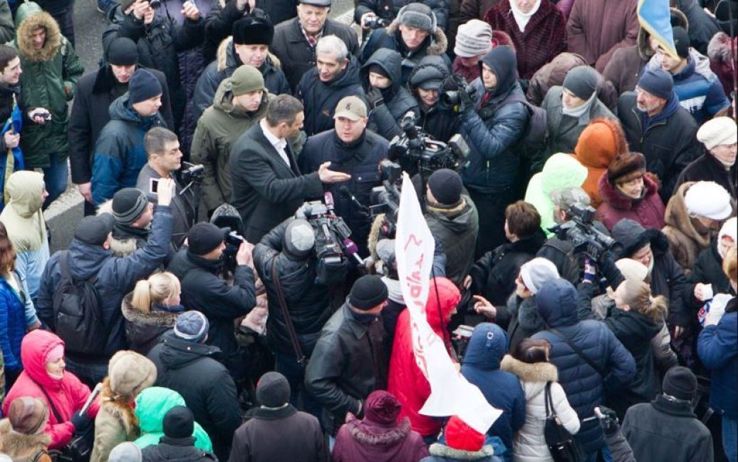 Кличко вышел к протестующим / © kiev.klichko.org