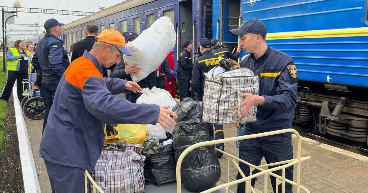 Евакуаційний потяг з Донеччини