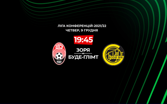 Зоря - Буде-Глімт: онлайн-трансляція матчу Ліги чемпіонів