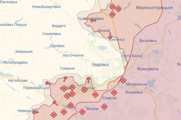 Скриншот з deepstatemap.live