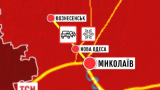 Щонайменше 30 людей у десяти машинах застрягли на трасі Вознесенськ-Миколаїв