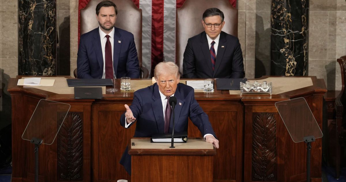 Президент США Дональд Трамп під час виступу у Конгресі
