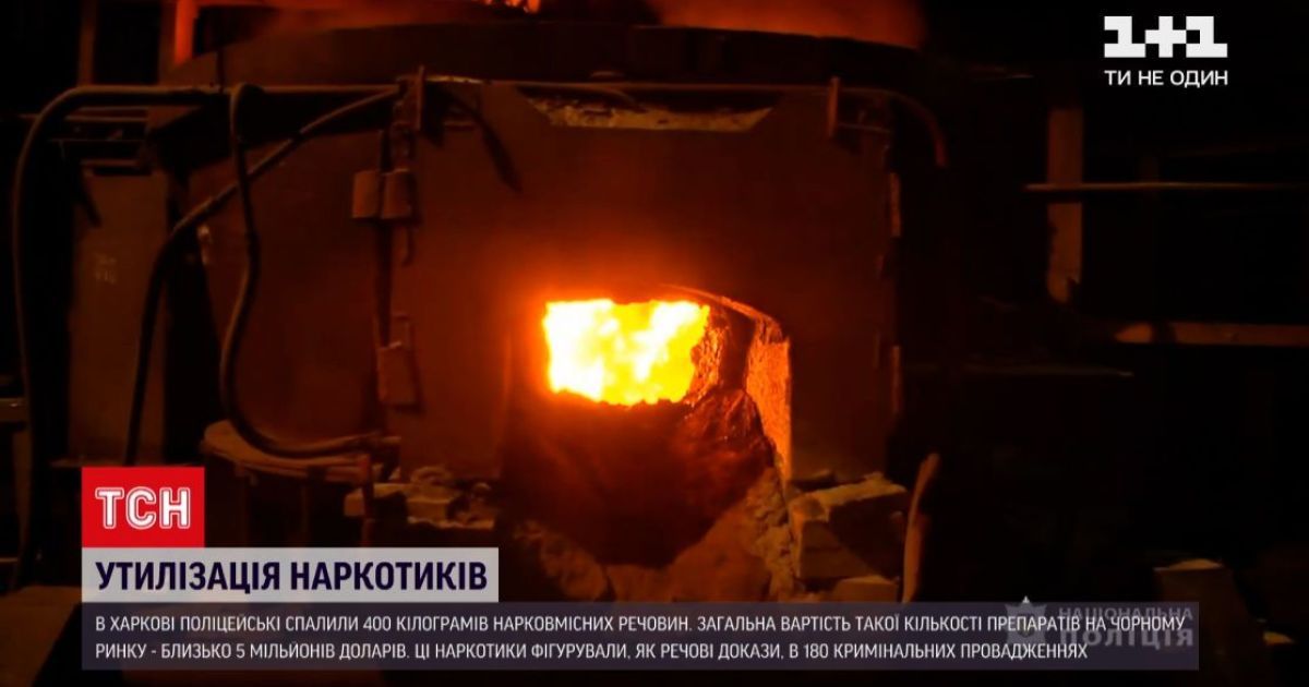 Ликвидация дурмана: в Харькове полицейские утилизировали 400 килограммов наркотиков