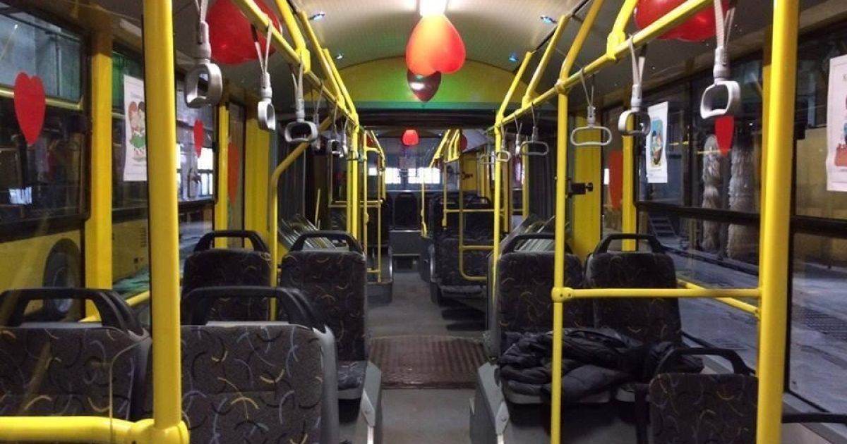 В Киеве украсят общественный транспорт ко Дню влюбленных