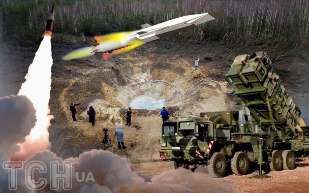 Вирва, яку залишив "Циркон" на Київщині / колаж ТСН.ua