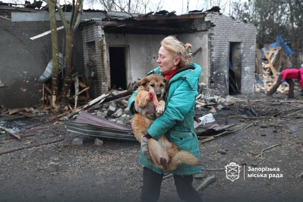 Росіяни вдарили по притулку / © Запорізька міська рада