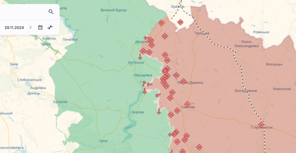 Наступ РФ на Борову і Куп'янськ / © Deepstatemap