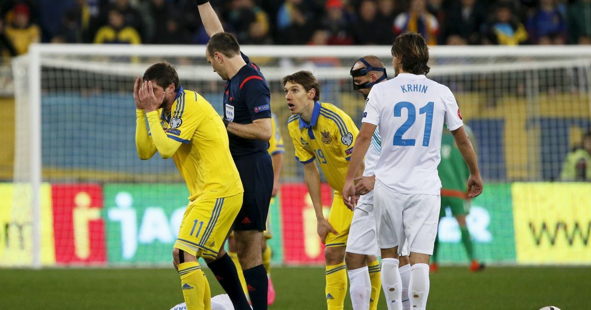 Украина обыграла Словению в первом матче сражения за Евро-2016. / © Reuters