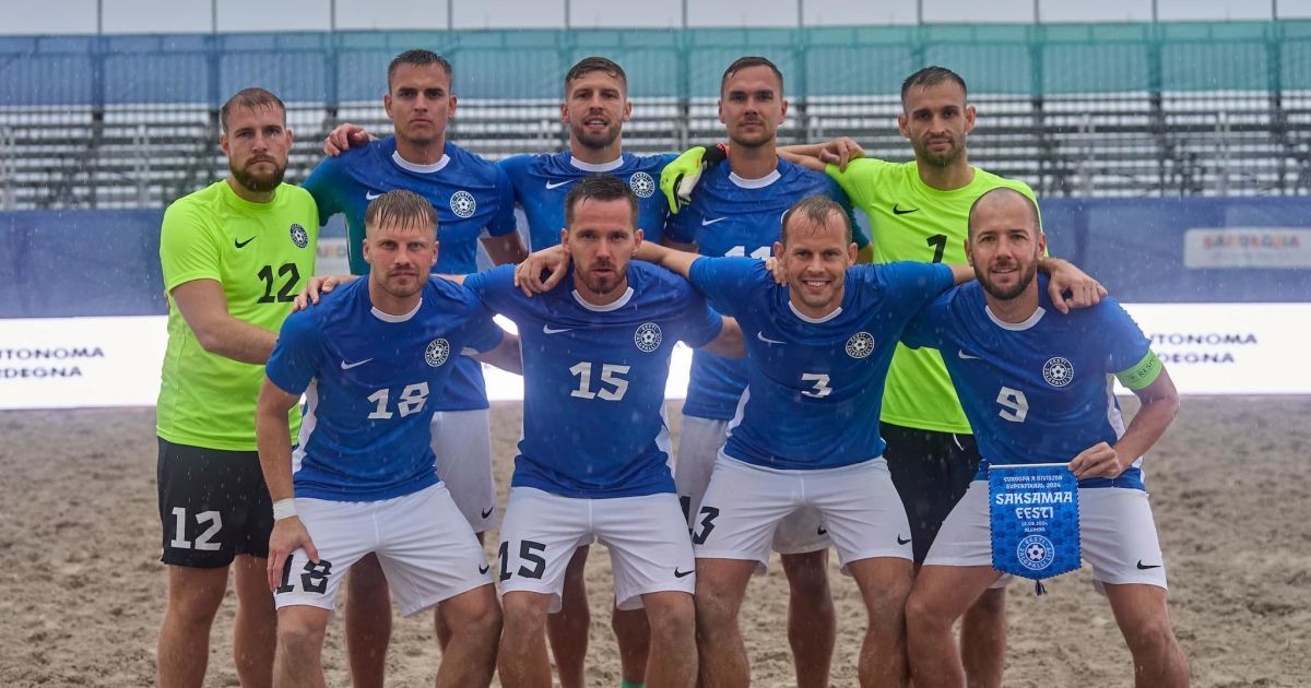Сборная Эстонии по пляжному футболу / Фото: Jose Manuel Alvarez/BSWW