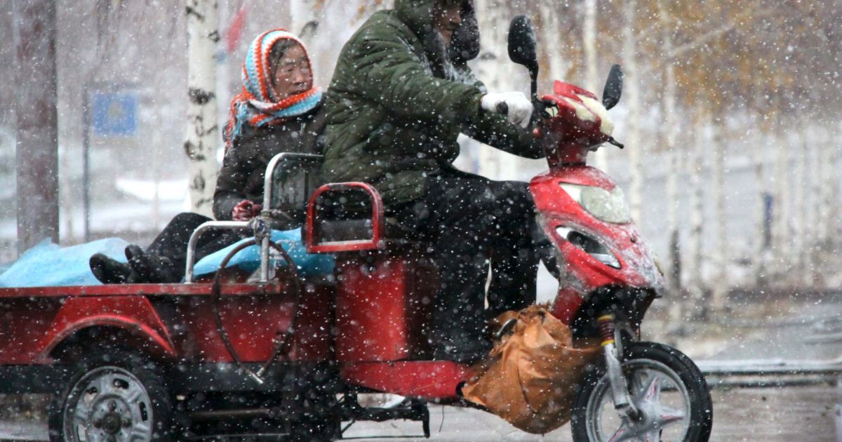 В Китай пришла настоящая зима
