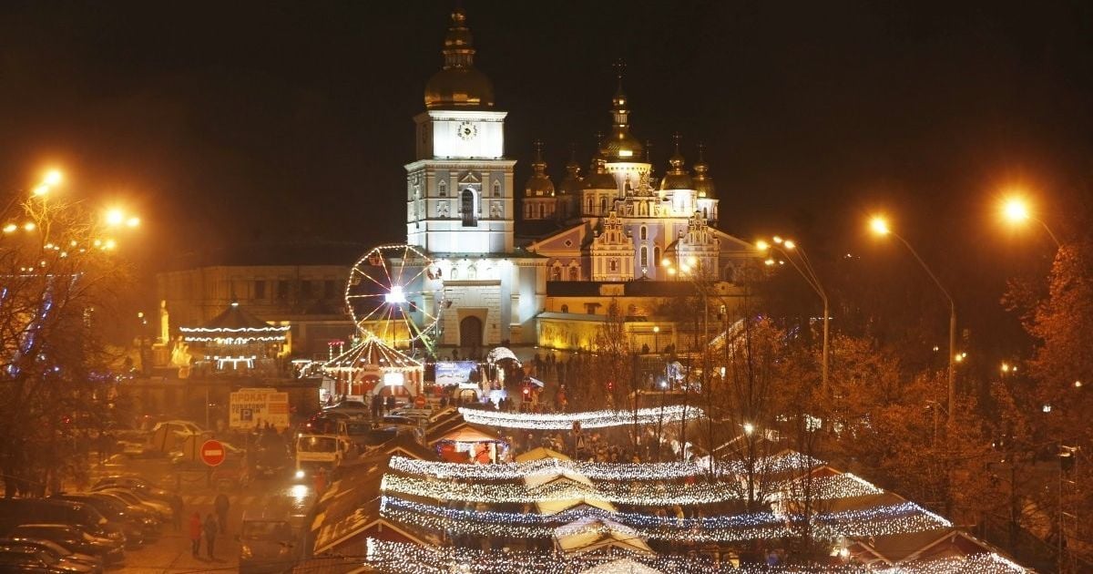 Празднование Нового года в Киеве с высоты птичьего полета. Как это было