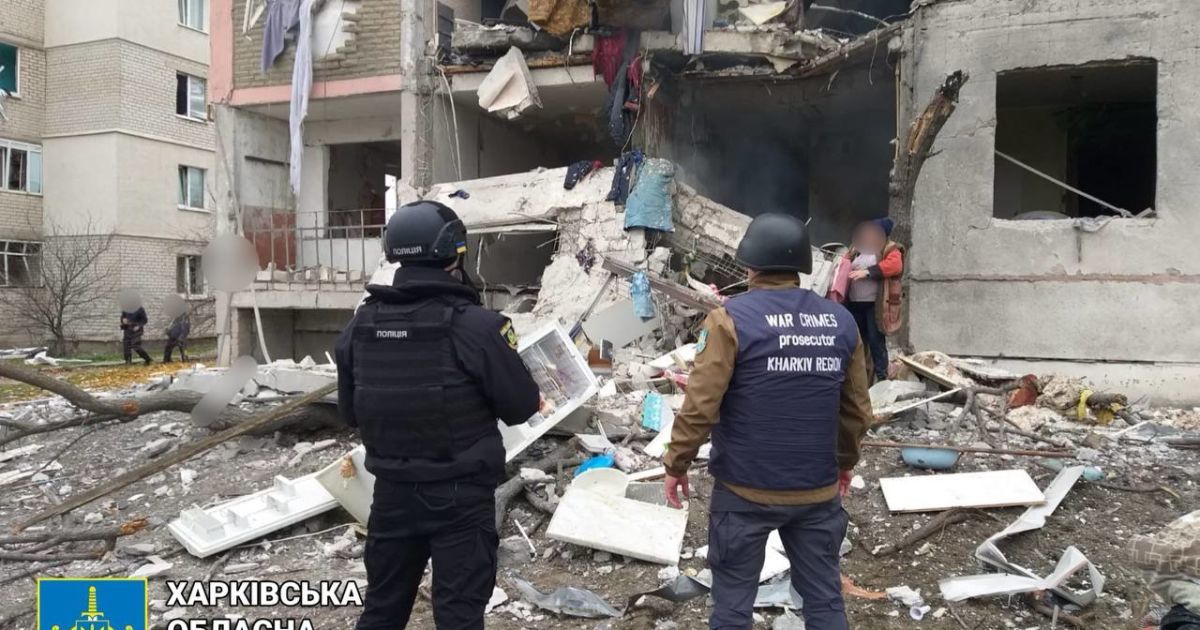 Наслідки обстрілу міста Куп'янська на Харківщині