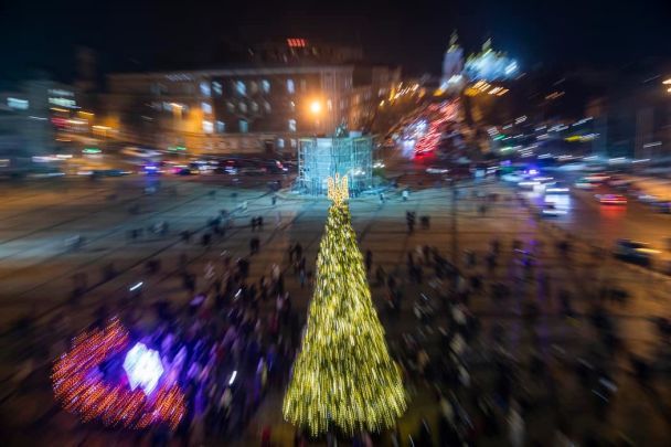 Фото головної ялинки країни у Києві / © facebook/Віталій Кличко