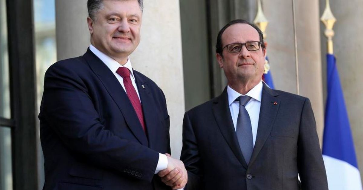 Порошенко проведет встречу с Оландом.