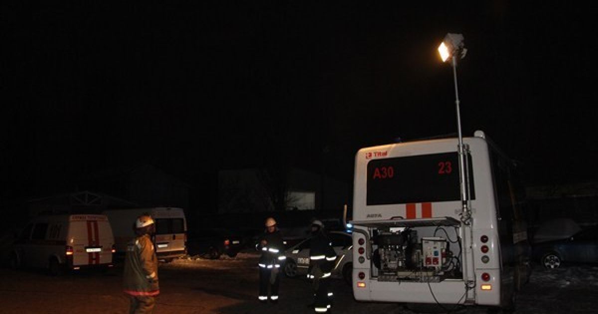 У Києві горів автобусний парк_1 / © Управление ГСЧС Киева