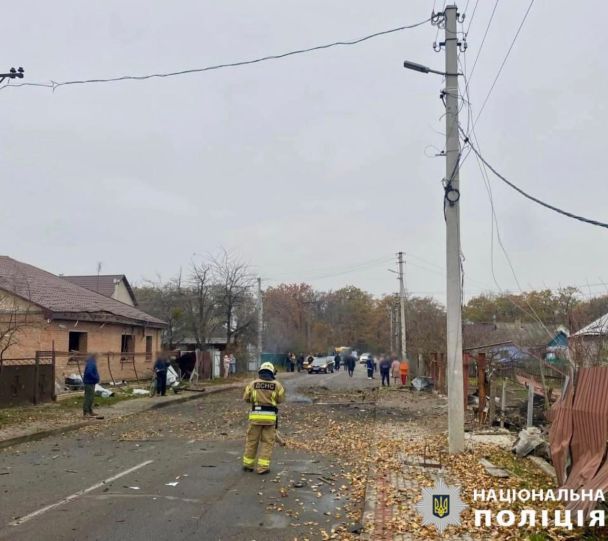 Наслідки атаки на Київську область у ніч проти 12 листопада / Фото: Нацполіція України