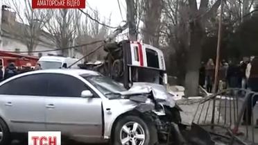 Автомобиль «скорой помощи» попал в аварию в Феодосии