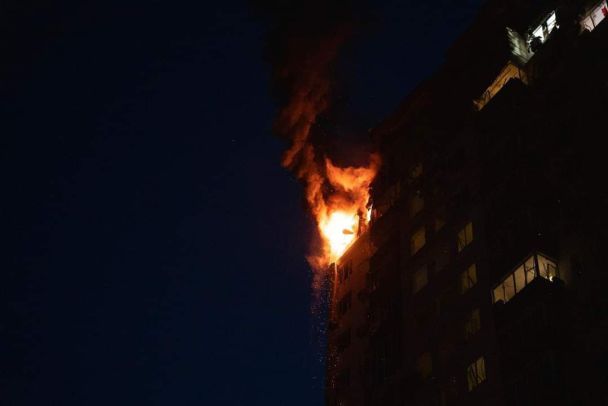 Кадры ночной атаки РФ на Киев 30 мая. ФОТО: Pavlo Petrov