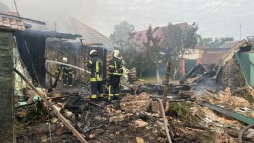 Последствия ракетной атаки в Киевской области