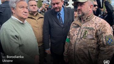 "Уявляю свою сім'ю в одному з цих будинків": генсек ООН після звірств окупантів відвідав Бородянку (фото)