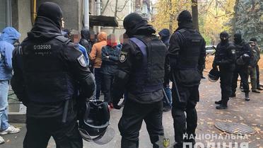 Затримання тітушок, Київ / © npu.gov.ua