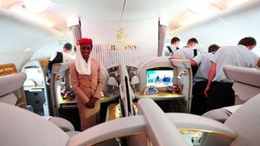Так виглядає аеробус A380 компанії "Emirates Airlines" всередині. / © AFP