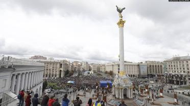 На Майдане Независимости в Киеве устроили вече "Нет капитуляции"