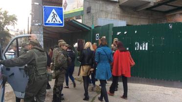 Блокування Інтера_7 / © Фото Валентины Мудрык/ТСН