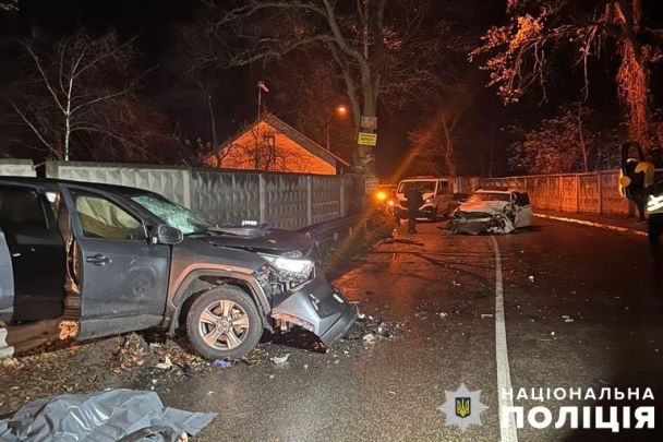 Смертельное ДТП в Голосеевском районе. Фото: ГУ Нацполиции в Киеве