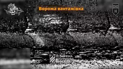 Третья штурмовая поразила танк, шесть грузовиков и велооккупанта на фронте